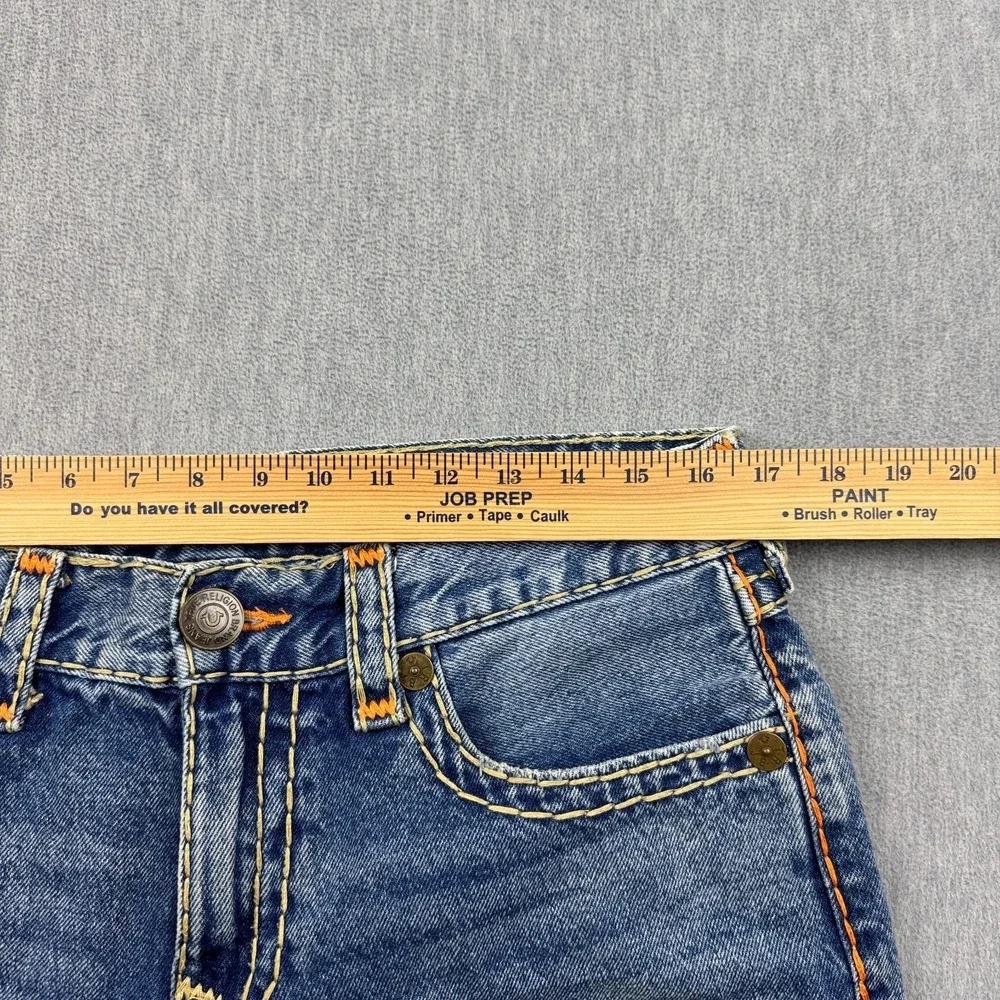 True Religion Jeans Men 33X33 Blue Geno Super T Relaxed Slim Flap Pocket Pants